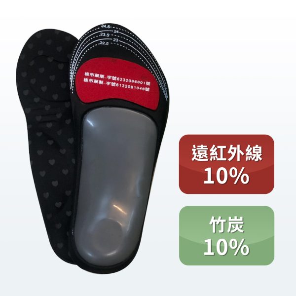 竹炭遠紅外線足弓鞋墊